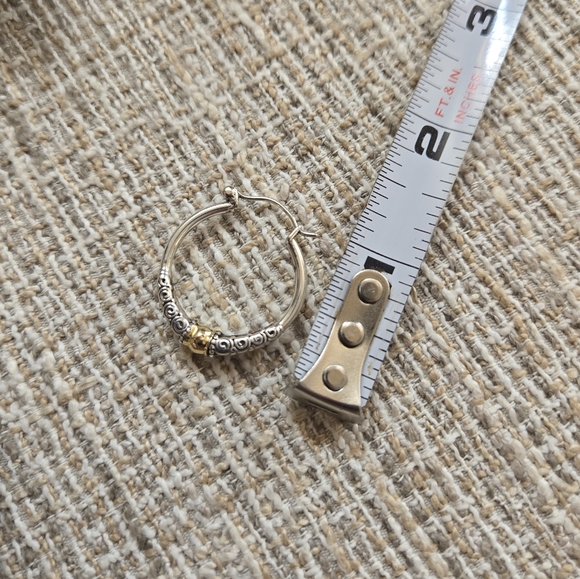 Robert Manse Two Tone Hoop Earrings - Picture 9 of 9